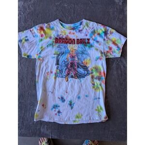 Dragon Ball Z Gohan Goku Vegeta Tie Dye Graphic T-Shirt Mens Large Anime Tee